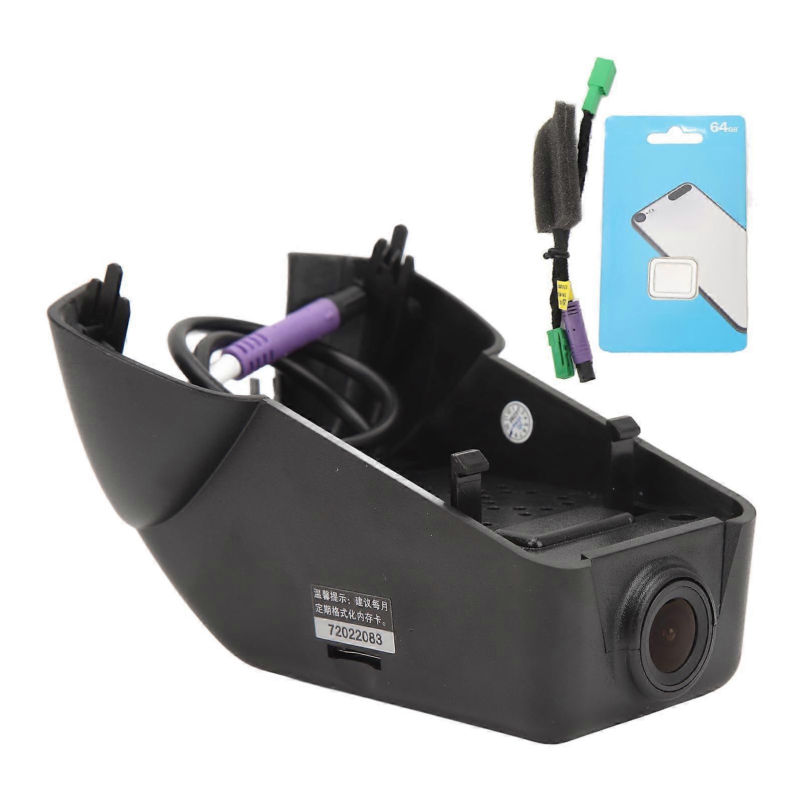 Dash Cam Wifi Car Driving Recorder Camera Gravity Sensing Loop Înregistrare cu card de 64 GB pentru S90 V90 2022 până în 2024 Obiectiv unic