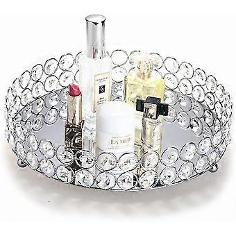 Crystal Cosmetic Makeup Tray Silver Perfume Tray Vanity Tray Mirrored Home  Decorative Tray Jewellery Trinket Tray Dresser Skin Care Tray For Christmas  | Fruugo CZ
