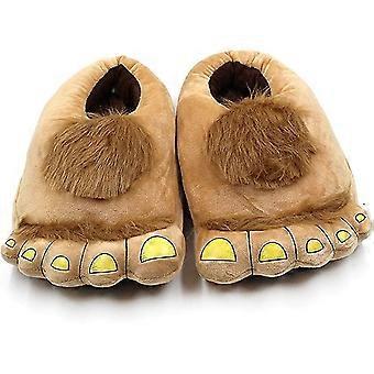 Bigfoot Furry Monster Novità Pantofole, peloso Mostro Avventura Pantofole Comode Caldo Hobbit Piede Pantofole Per Adulti Zekai