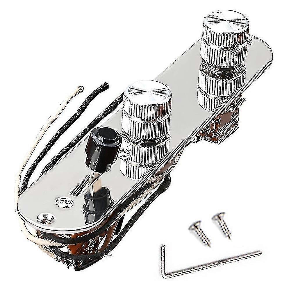 Förkopplad gitarrkontrollplattmontering, laddad 3-vägs bladbrytare Push Pull Potentiometer Utmärkt