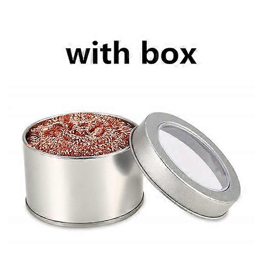Cleaning Ball Desoldering Soldering Iron Mesh Filter Cleaning Nozzle Tip Copper Wire Cleaner Ball Metal Dross Box Clean Ball