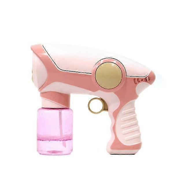 YYH-2021 New Summer Smoke Magic Bubble Machine Electric Automatic Bubble Blower Maker Gun GiftPink