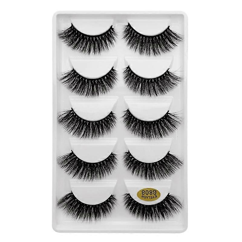 Cat-Eye Fluffy-Faux Mink Lashes Dramatic Long Thick Volume False Eyelashes