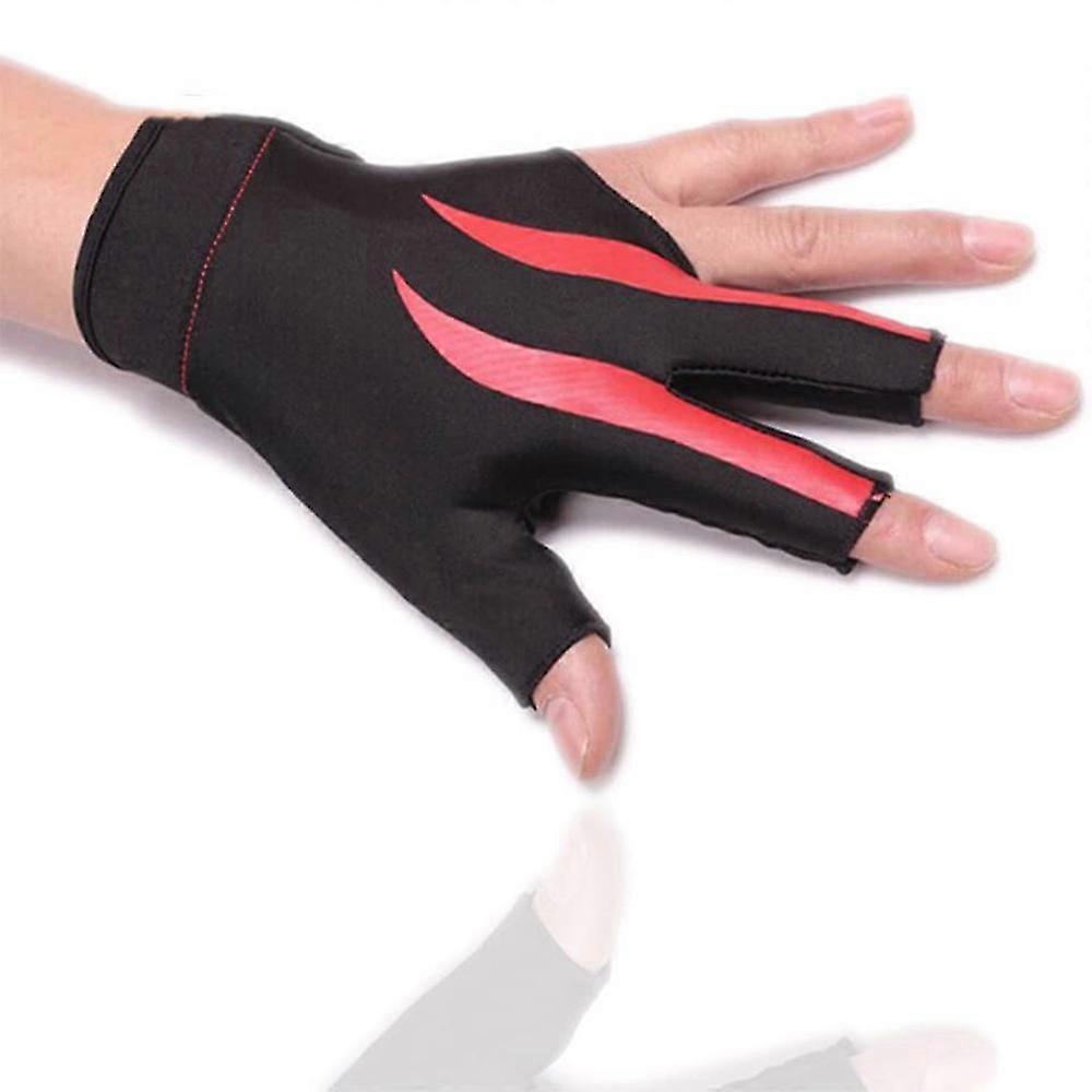 3 Finger Billiards Gloves Pool Cue Gloves Elastic Show Shooters Pool Snooker Playerss Gloves Durable Breathable Anti-skid Game Gloves