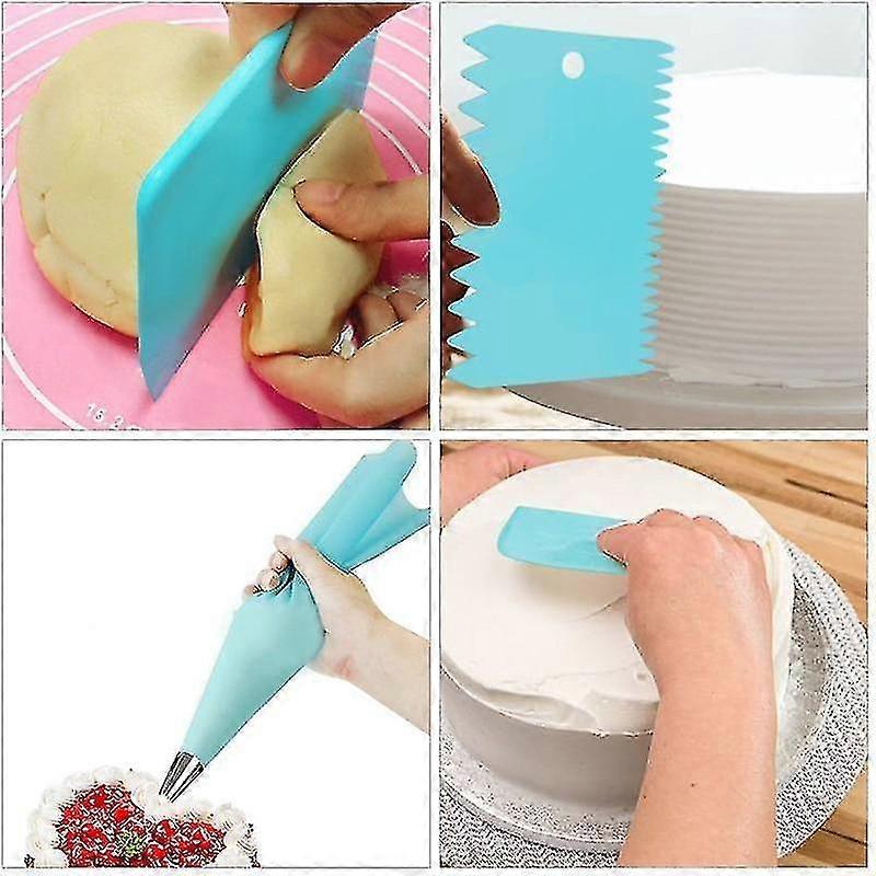 cream scraper shape bread cake plastic straight tooth baking
