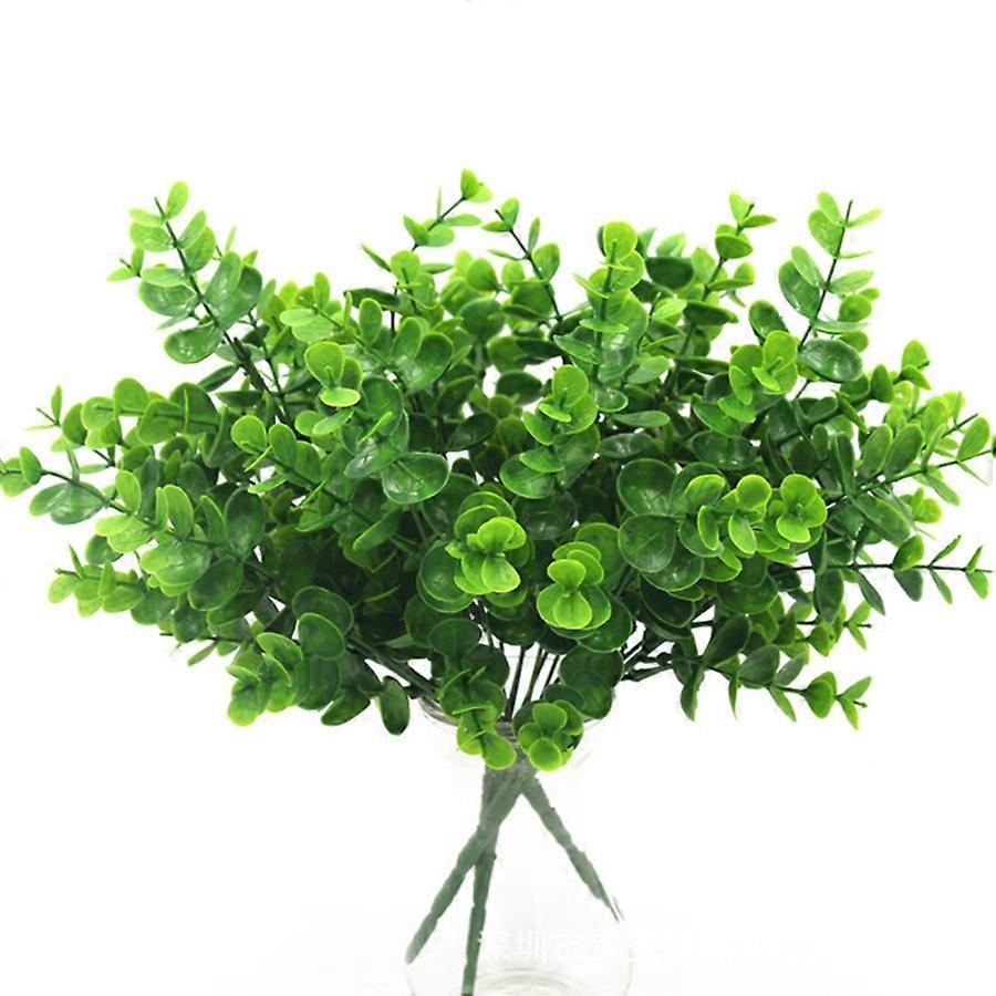 リアルな緑:49葉のフェイクユーカリ植物