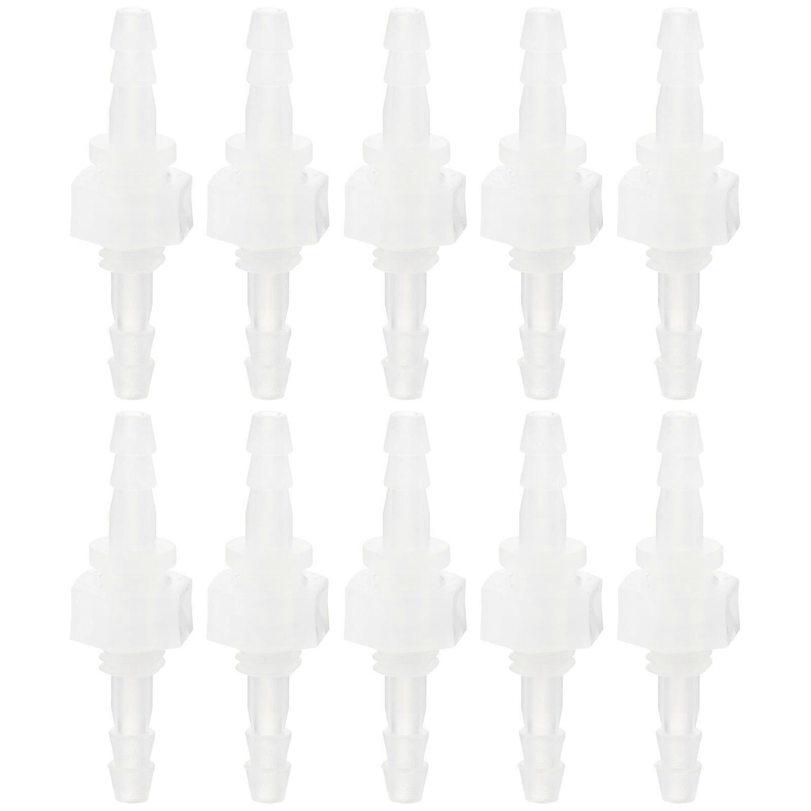 10pcs Hose Barb Thru-Bulk Bulkhead Fitting Plastic Hex Straight Union Adapter