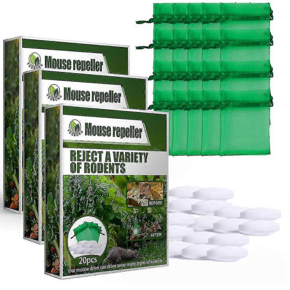 Mice Repeller - 60pcs Safe Protection, Keep Mice Out with Peppermint Oil