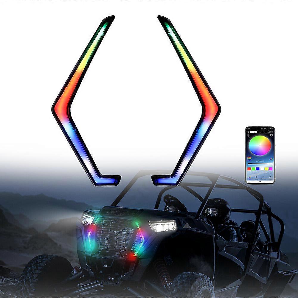 RGB LED-lys App Fjernkontroll Blinklys Fang Lys for Polaris RZR XP 1000 Turbo 2019 2020 2021 ATV Tilbehør