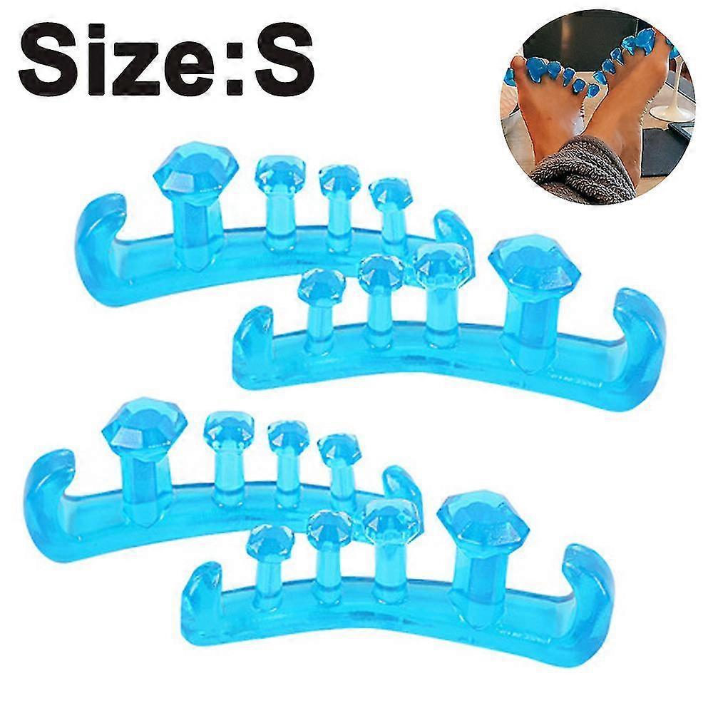 Toe Separators For Overlapping Toes - Hammer And Crooked Toe Straighteners-blue S