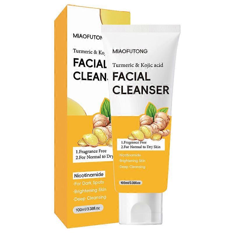 Κουρκουμάς &; Kojic Acid Καθαριστικό Προσώπου, Κουρκουμάς Καθαριστικό Προσώπου με Kojic Acid, Καθαριστικό Προσώπου για Λάμψη, Βαθύς Καθαρισμός