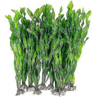 Künstliche Algen Wasserpflanzen für Aquarium, Kunststoff Aquarium Pflanze Dekorationen 10pcs (grün)