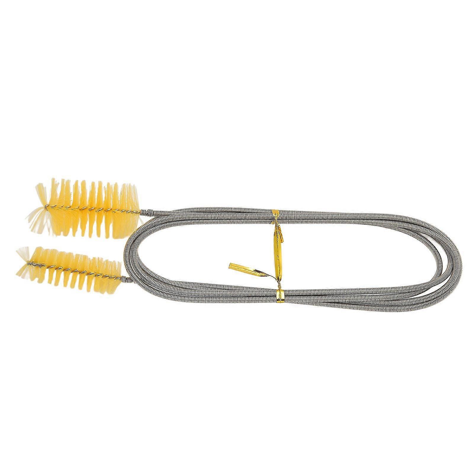 Flexible Double Ended Pipe Cleaner Brush for Fish Tanks and Pumps - Bendable Aquarium Filter Hose Brush in Yellow