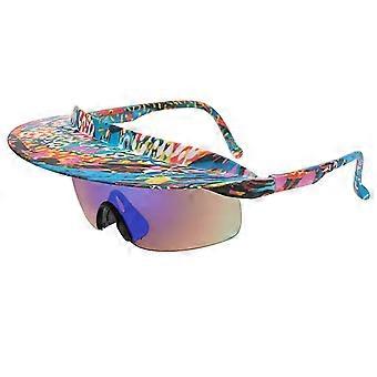 Lunettes de soleil de cyclisme, lunettes de soleil à visière monobloc avec bord, lunettes de soleil surdimensionnées Lunettes de sport de mode pour l’extérieur