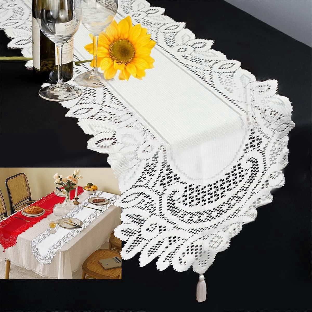 Dww-Nappe Nol Chemin de Table en Coton et Lin de Nol Dcoration de Table Nappe Lavable pour Fte 28 x 270CM Nappe Noel
