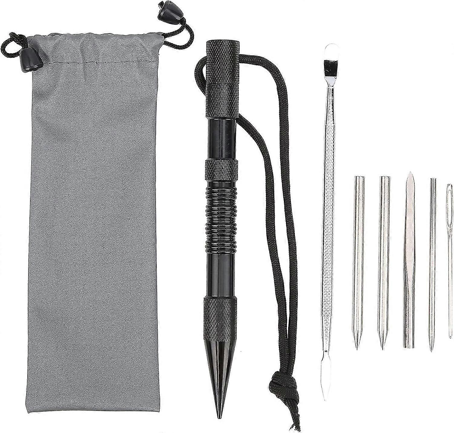 Marlin Spike Tool, 7pcs Paracord Stitching Needle Diy Stainless Steel Paracord Tool For Paracord Bracelet, With Storage Bag