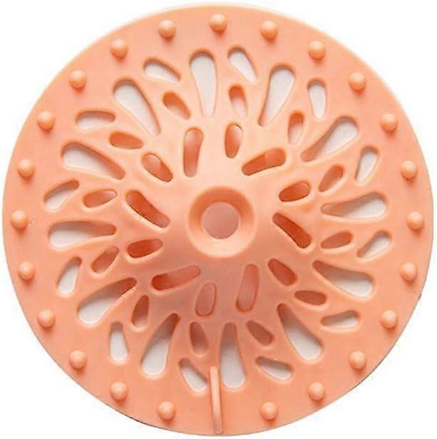 Langlebige Haarstopper-Duschabflussabdeckungen für das Badezimmer für Badezimmer, Badewanne, einfach zu installierende und zu reinigende Abflussschützer für zu Hause Orange 2er-Pack