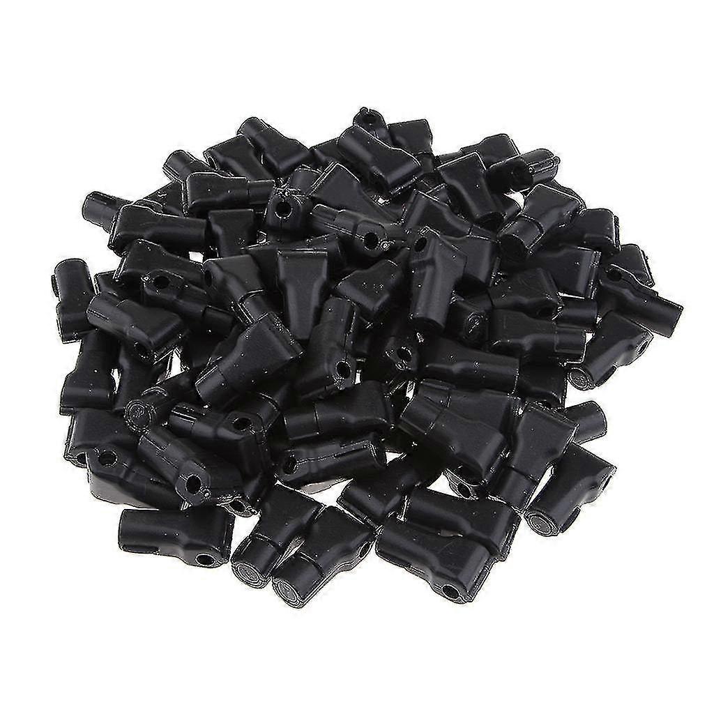 100pcs αντικλεπτική κλειδαριά ασφαλείας κλειδώματος κλειδώματος κλειδώματος κλειδώματος γάντζου μαύρο 6 mm