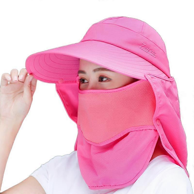 Wide Brim Sun Hat - Versatile UPF 50 Protective Bucket Hat, One Size(Red)