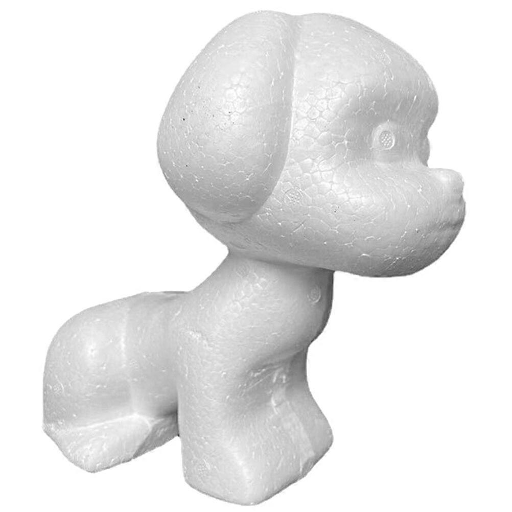 Foam Dog Modeling White Craft Foam Animal Model for DIY Flower Arrangements