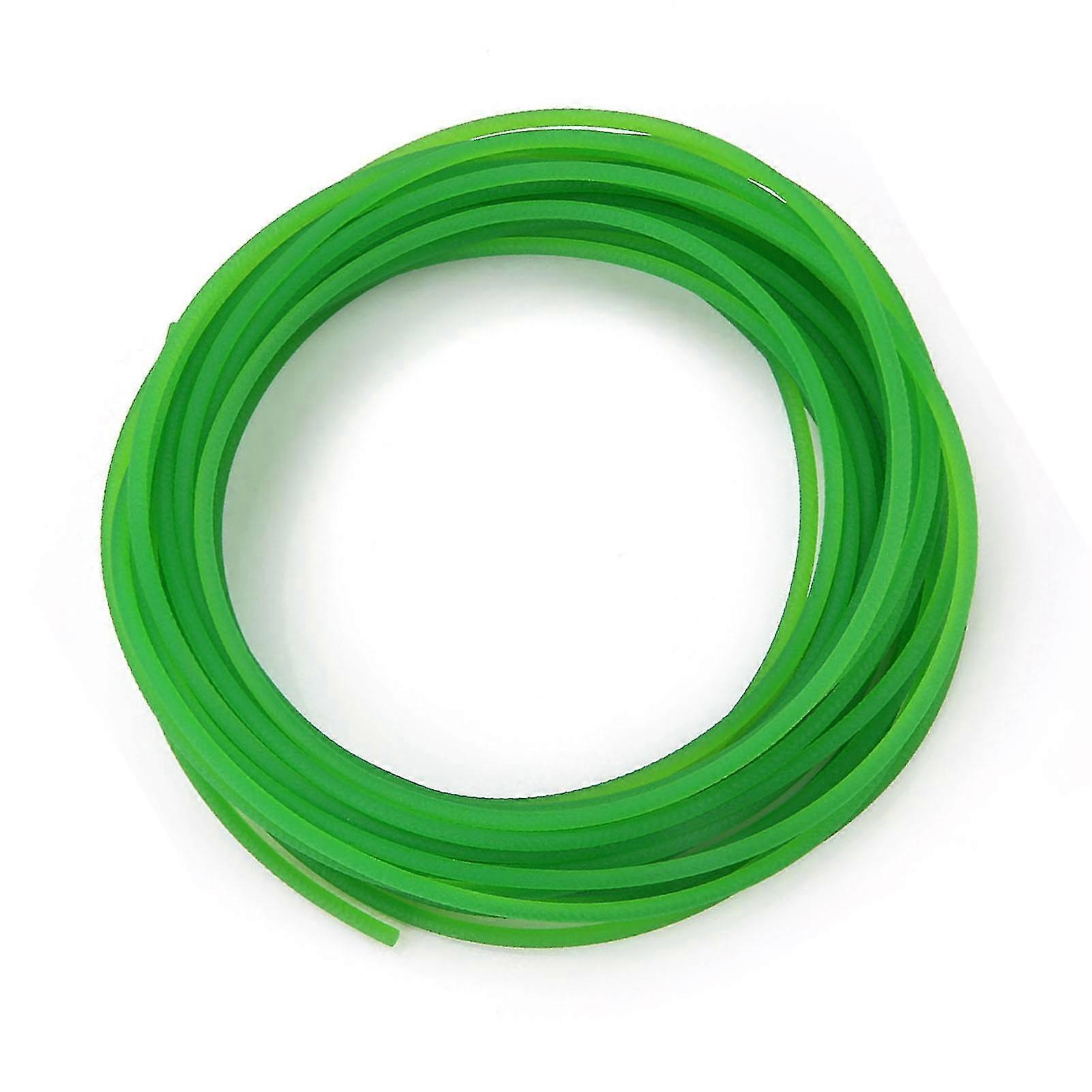 Green Rough Surface PU Polyurethane Round Belt compatible with Drive Transmission(4mm*10m)