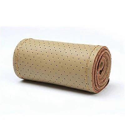 Braid On steering-wheel Car Steering Wheel Cover With Needles and Thread Soft Artificial leather 38cm Car Accessories