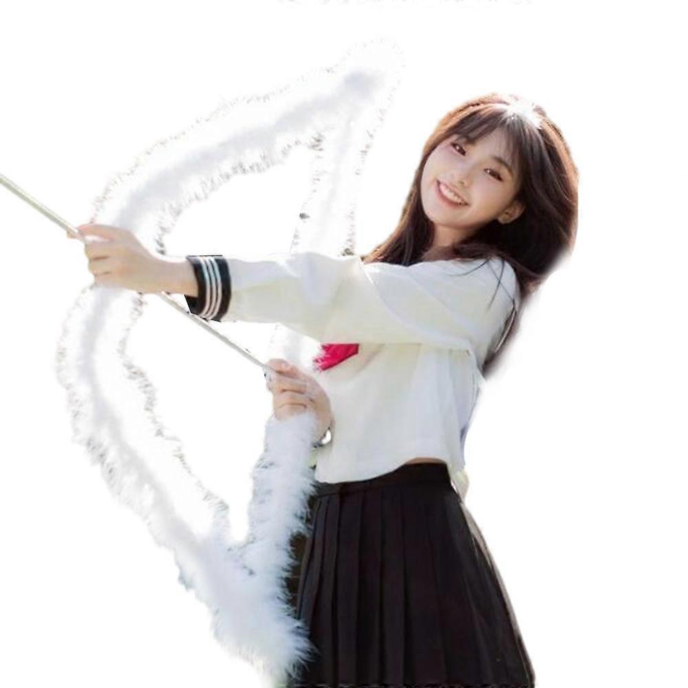 70CM White Feather Long Bow Photo Prop