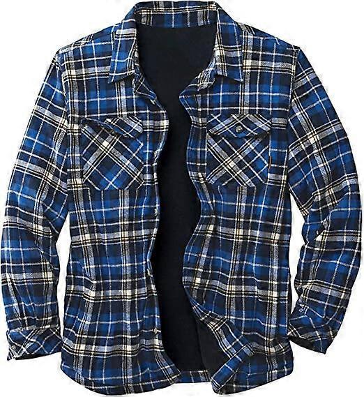 Men Plus Velvet Thick Shirt Autumn and Winter Casual Plaid Top