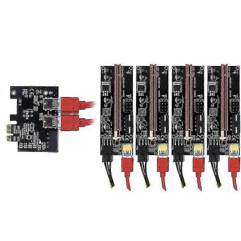 Pcie One For Four Expansion Card Pcie 1x 4 Port Usb3.0 Graphics Card Extension