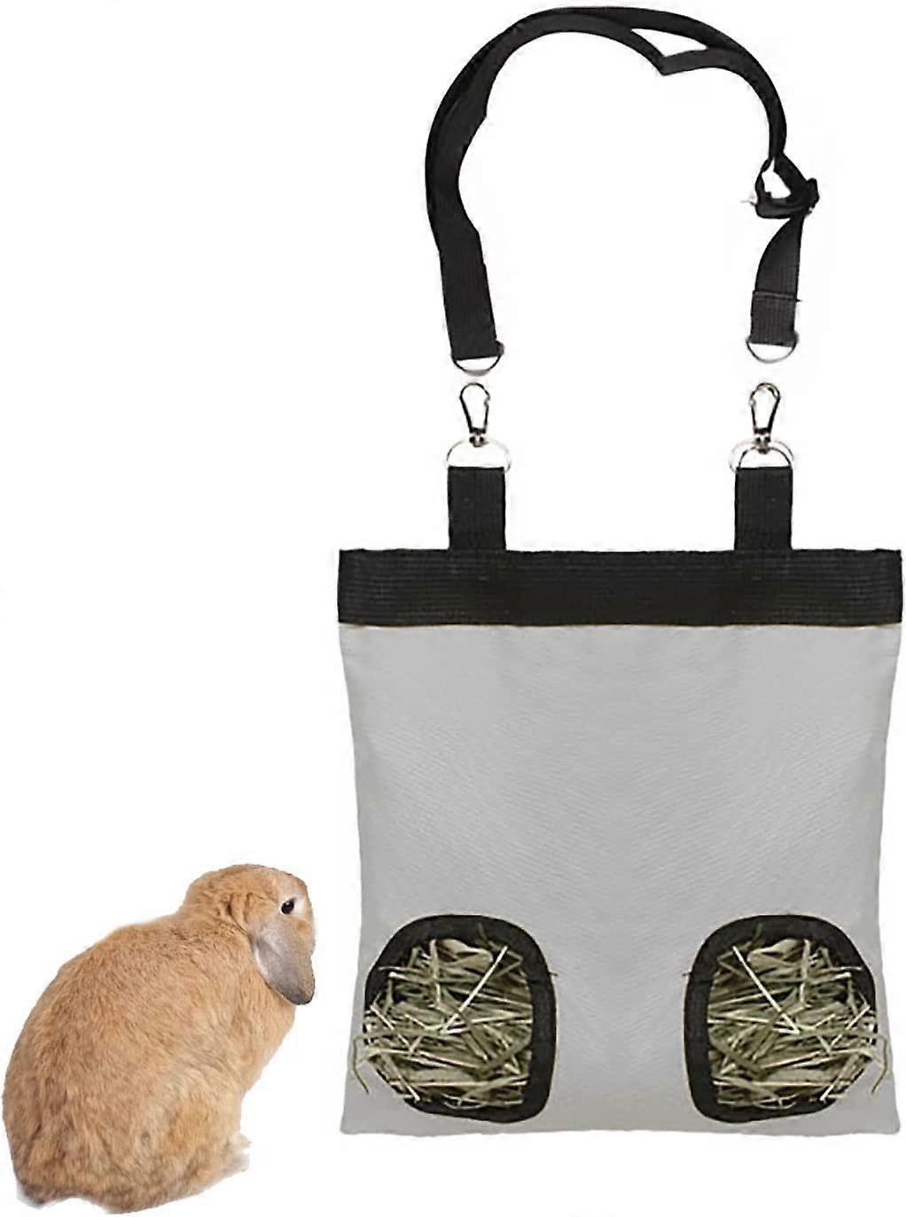 1kpl kanin syöttöpussi marsu heinän syöttöpussi, riippuva heinän ruokintapussi pupu-marsuille ja pienille eläimille (D-V2)