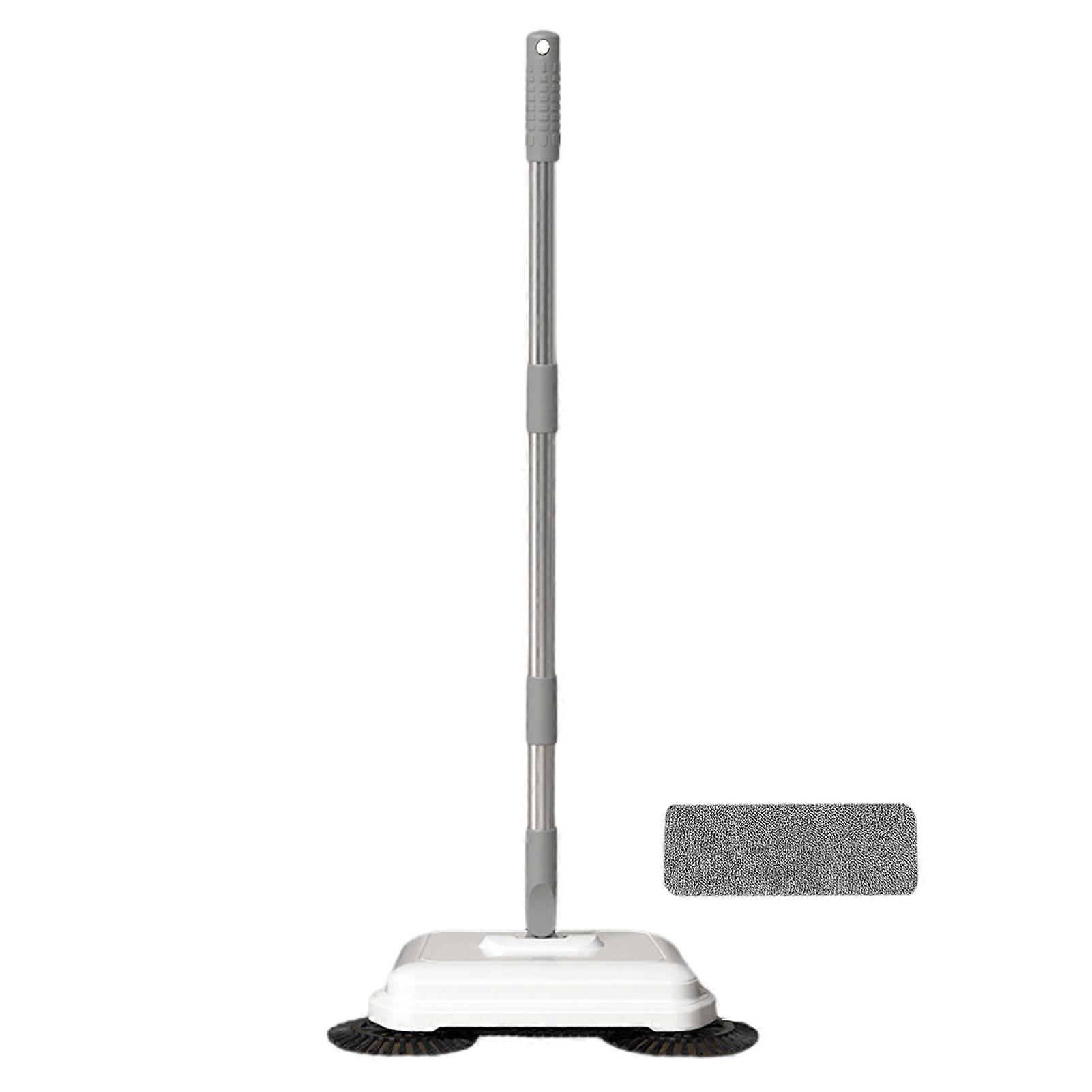 Hand-push Sweeper Multi-Purpose Foldable Compact Sweeper Wet Dry Cleaning 360-degree Motion Cleaner 40in Stainless Steel Pole Adjustable Mop for Home 