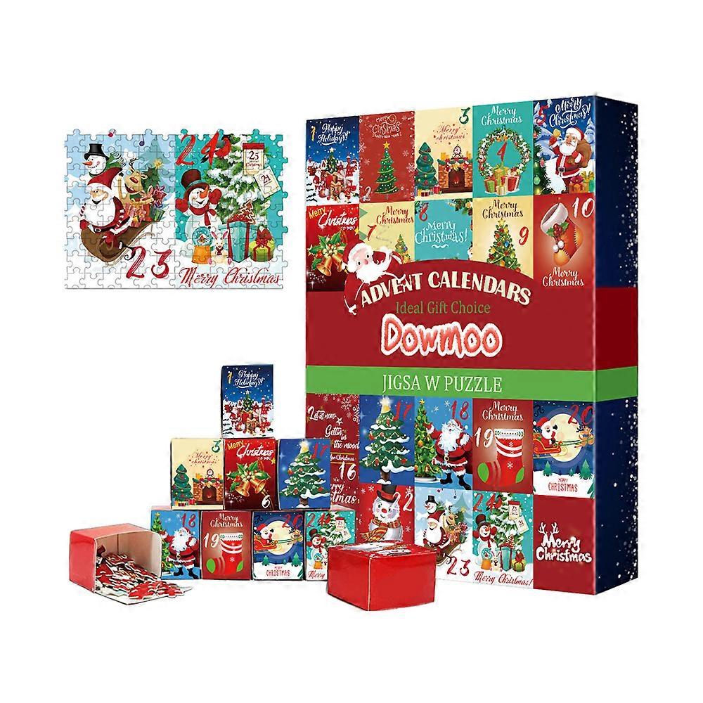 Advent Calendar Christmas Jigsaw Puzzles,24 Days Surprise Christmas Countdown Calendars,1000 pieces Jigsaw Puzzles