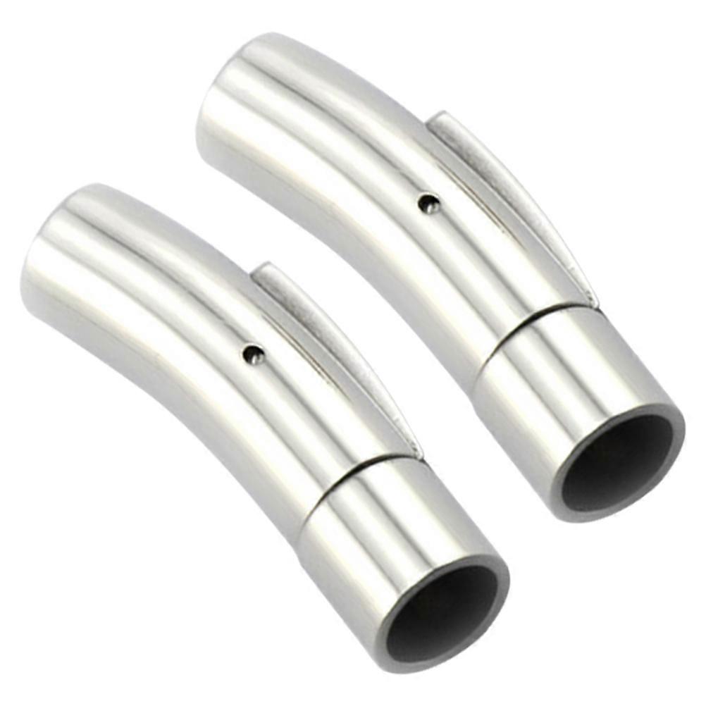 2pcs Stainless Steel Magnetic Clasp Fits for Diameter 4mm Round Leather Cord End Clasps
