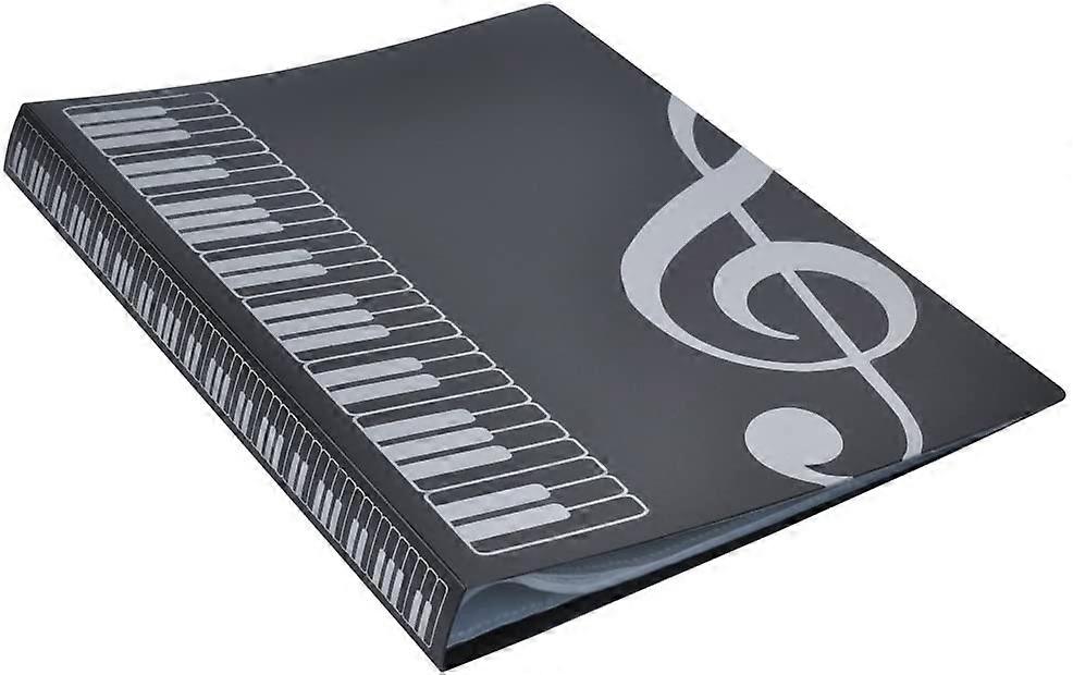 A4 size music table file folder A4 size documents holder storage folder 40 pockets (black)