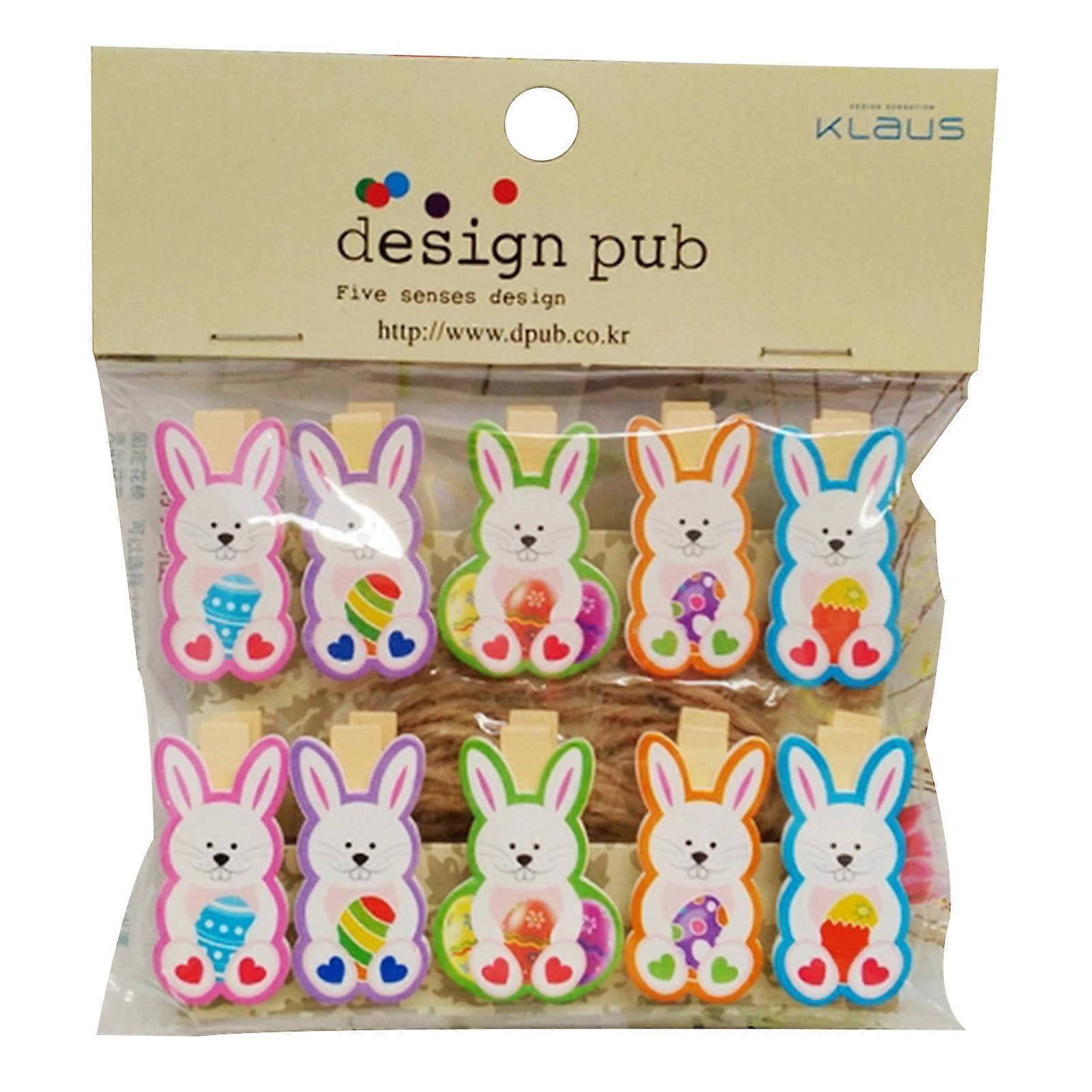 1 Set DIY Photo Clip Adorable Appearance Burr-free Smooth Surface Vibrant Color Reusable Compact Photo Clip Note Memo Holder Easter Decoration Craft P