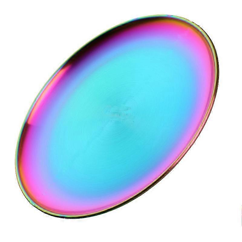 Round Dessert Barbecue Serving Dish Tableware Plate Snack Platter Durable Gift