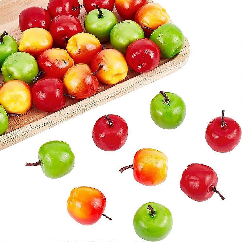 30Pcs 3 Styles Realistic Fruit Artificial Lifelike Mix Mini Artificial Fruit Simulation Foam