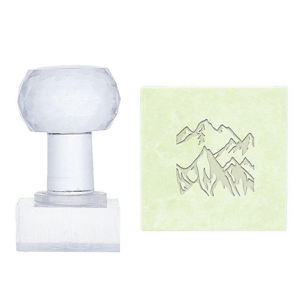 Plastic Stamps DIY Soap Molds Supplies Square Mountain Pattern 31x26mm
