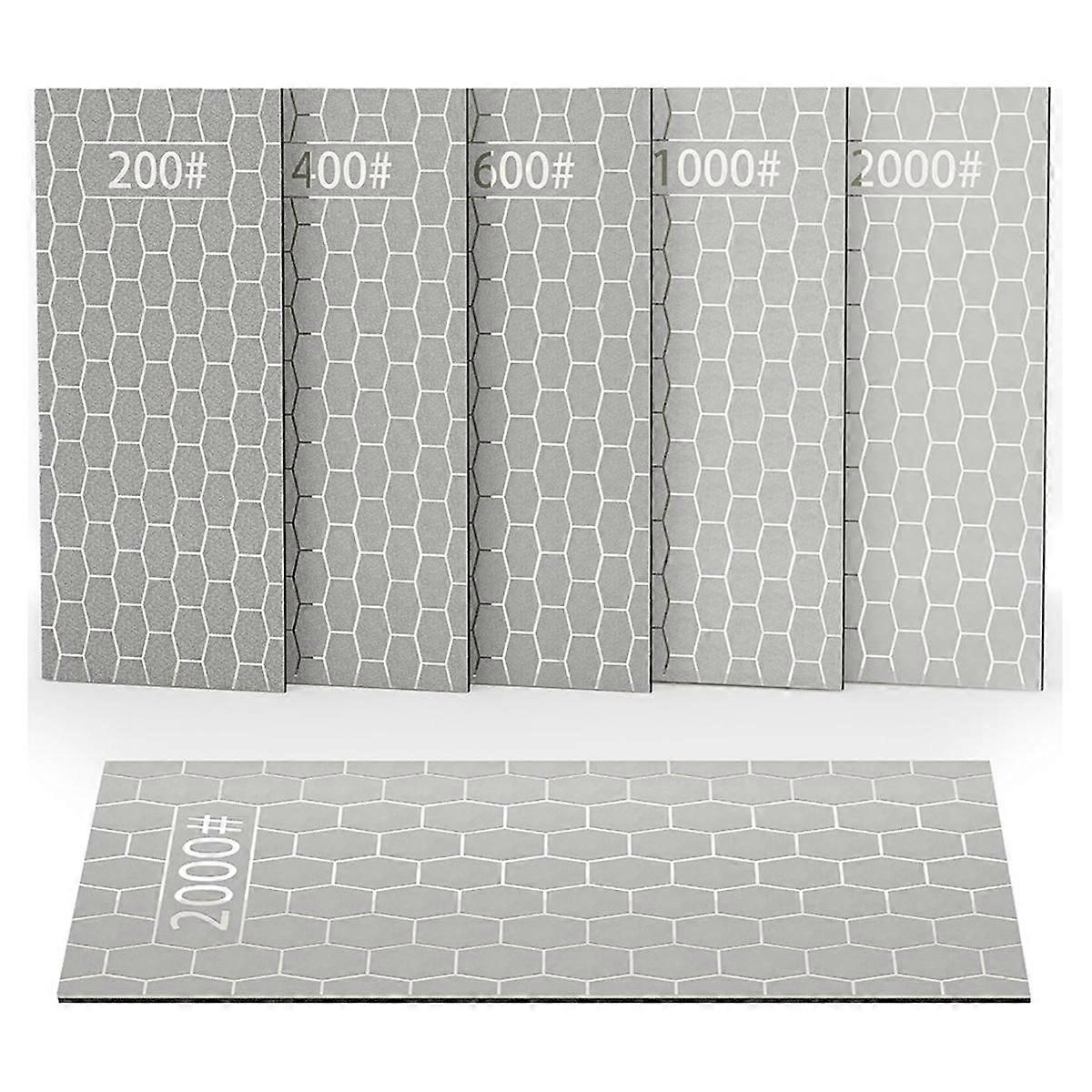Diamond Whetstone Set, Sharpening Discs with Honeycomb Plates, Coarse to Extra Fine 200/400/600/100