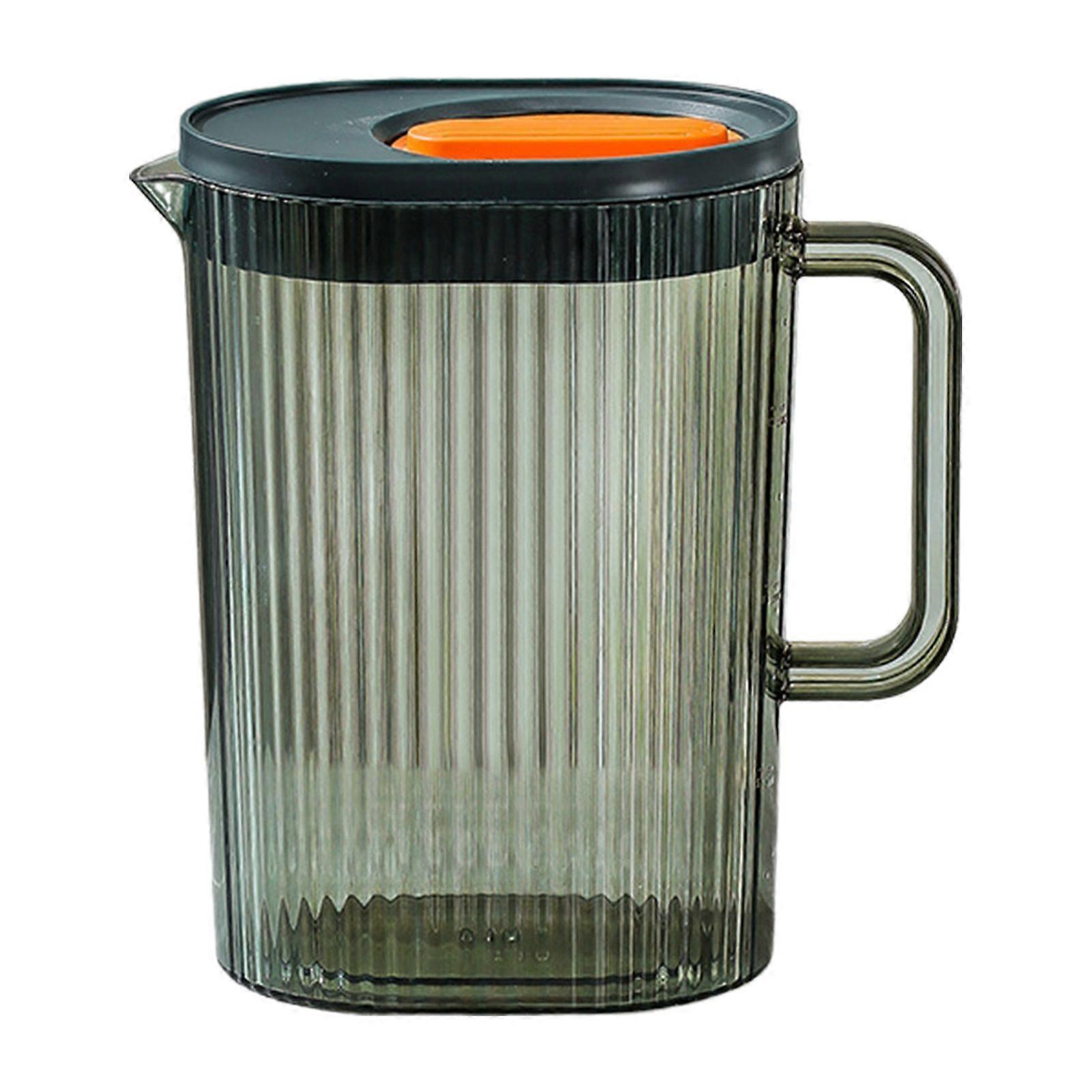 2000ML Water Pitcher with Lid BPA-Free Accurate Measurement Line Water Container V-shaped Spout Water Kettle for Hot Cold Lemonade Juice Beverage Jar