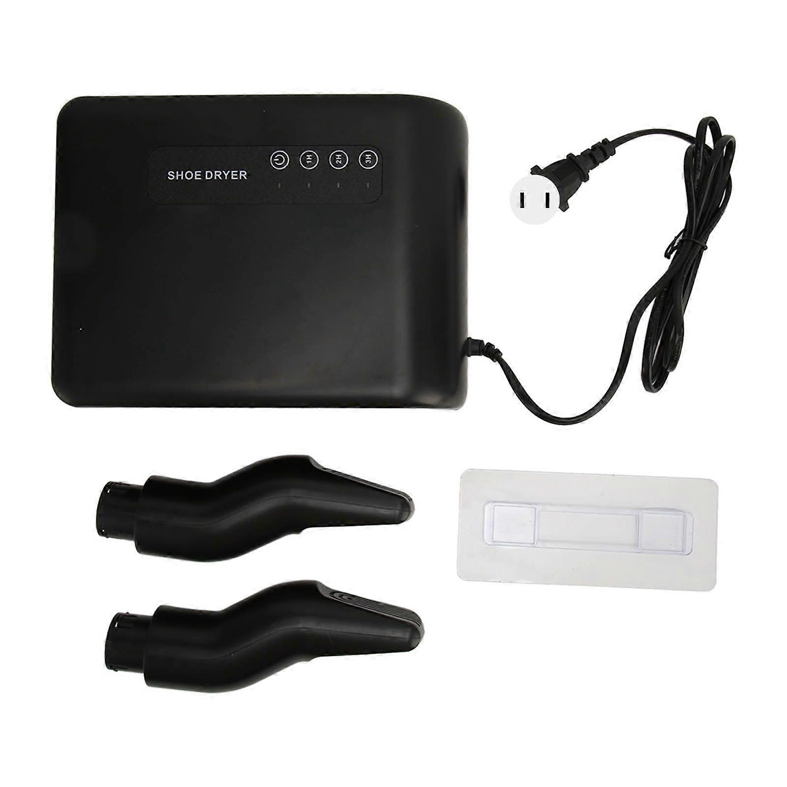Electronic Boot Dryer Adjustable 3 Time Setting Warm Wind Low Noise Boot Dryer Warmer Black 110V US Plug