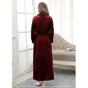 Womens Soft Fleece Dressing Gown Ladies Bathrobe Full Long Fluffy Nightwear Housecoat  Robe | Fruugo UK