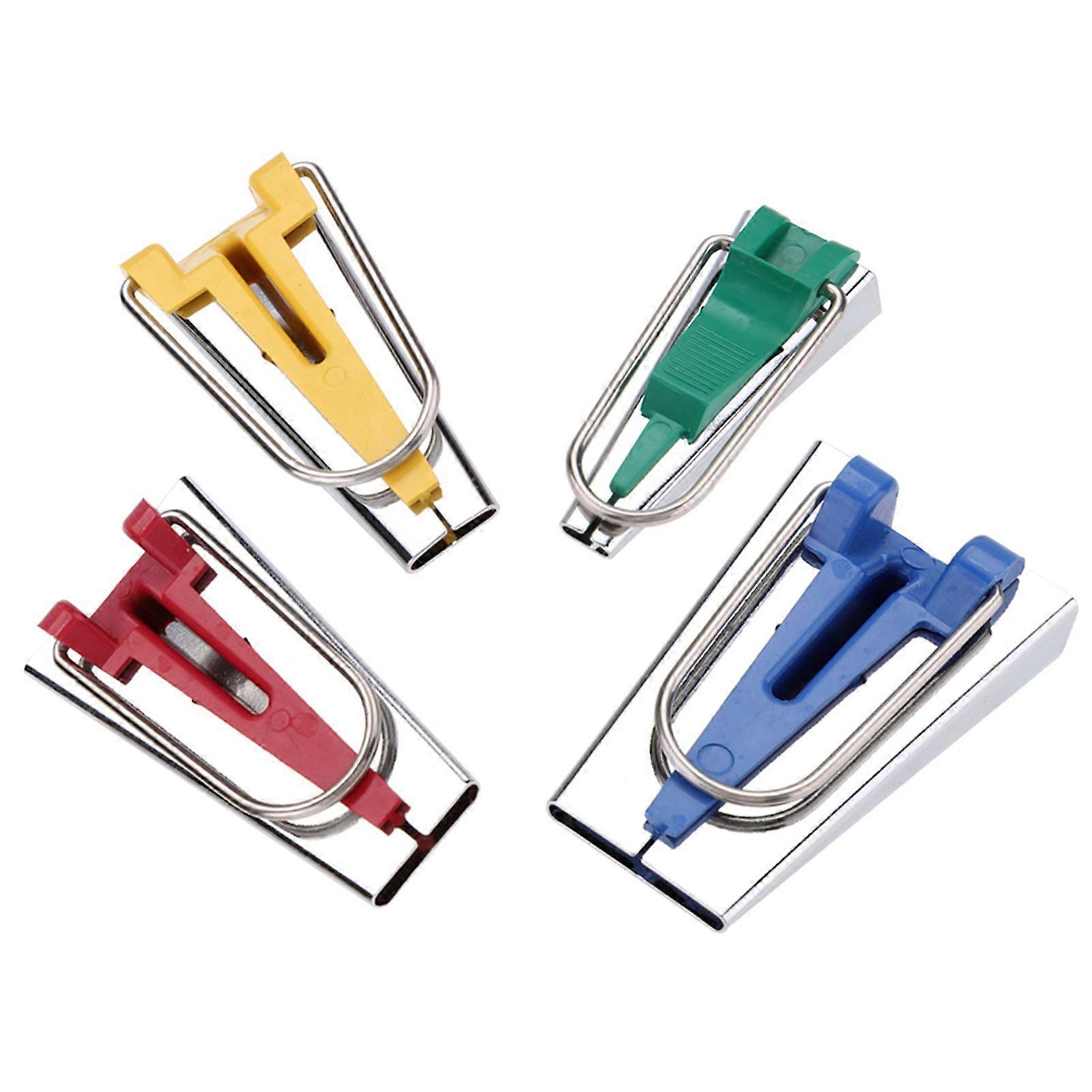 4 Size/set 6/12/18/25mm Fabric Bias Tape Maker Folder Kit DIY Sewing Quilting Binding Tool