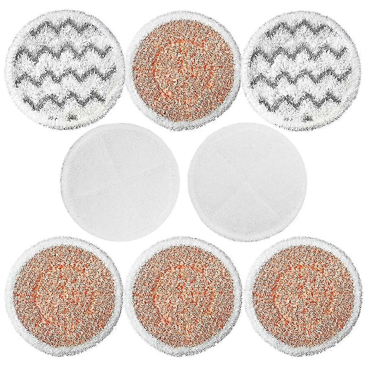 8pcs For 3897a Replacement Rotating Steam Mop Pads For Smartsteam Scrubbing 3897a,3712,3712w