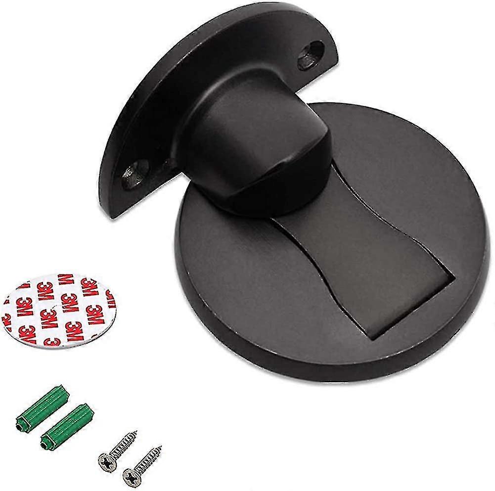 Dørstoppere, magnetisk dørstopper, 2pack svart gulvmontering magnetisk dørstopper-mxbc