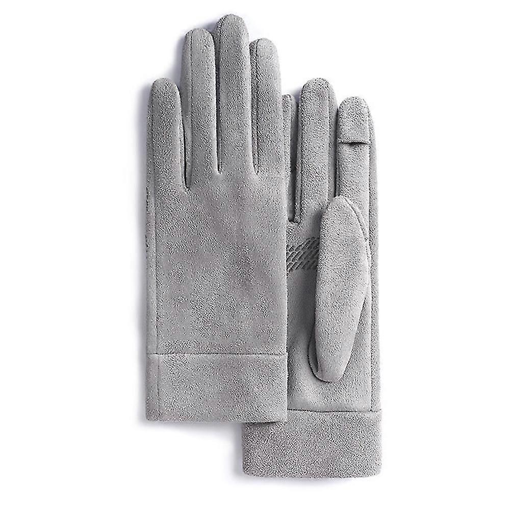 Winter Warm Gloves With Flexible Leak Fingers Touch Screen Texting Fingers, Suede Windproof Gloves