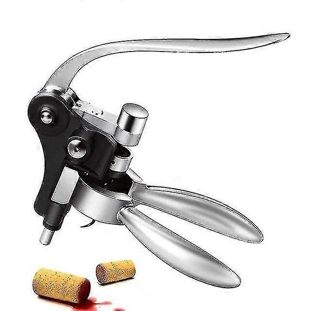 Professional Wine Bottle Opener Manual Portable Wine Corkscrews (silver)