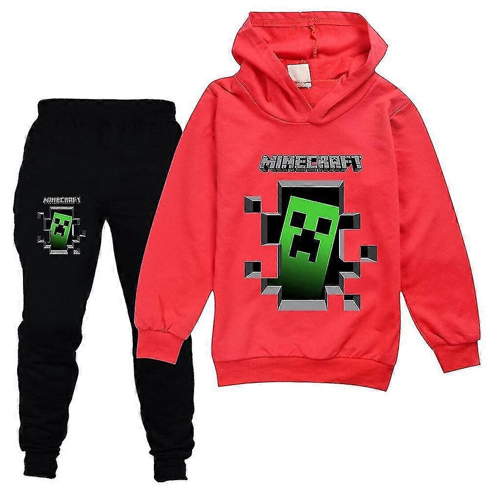 7-14-vuotiaat Lapset Teinit Pojat Tytöt Tytöt Lapset Minecraft-asusetti Hupparit+housut Verryttelypuvut Setti Lahjat-c
