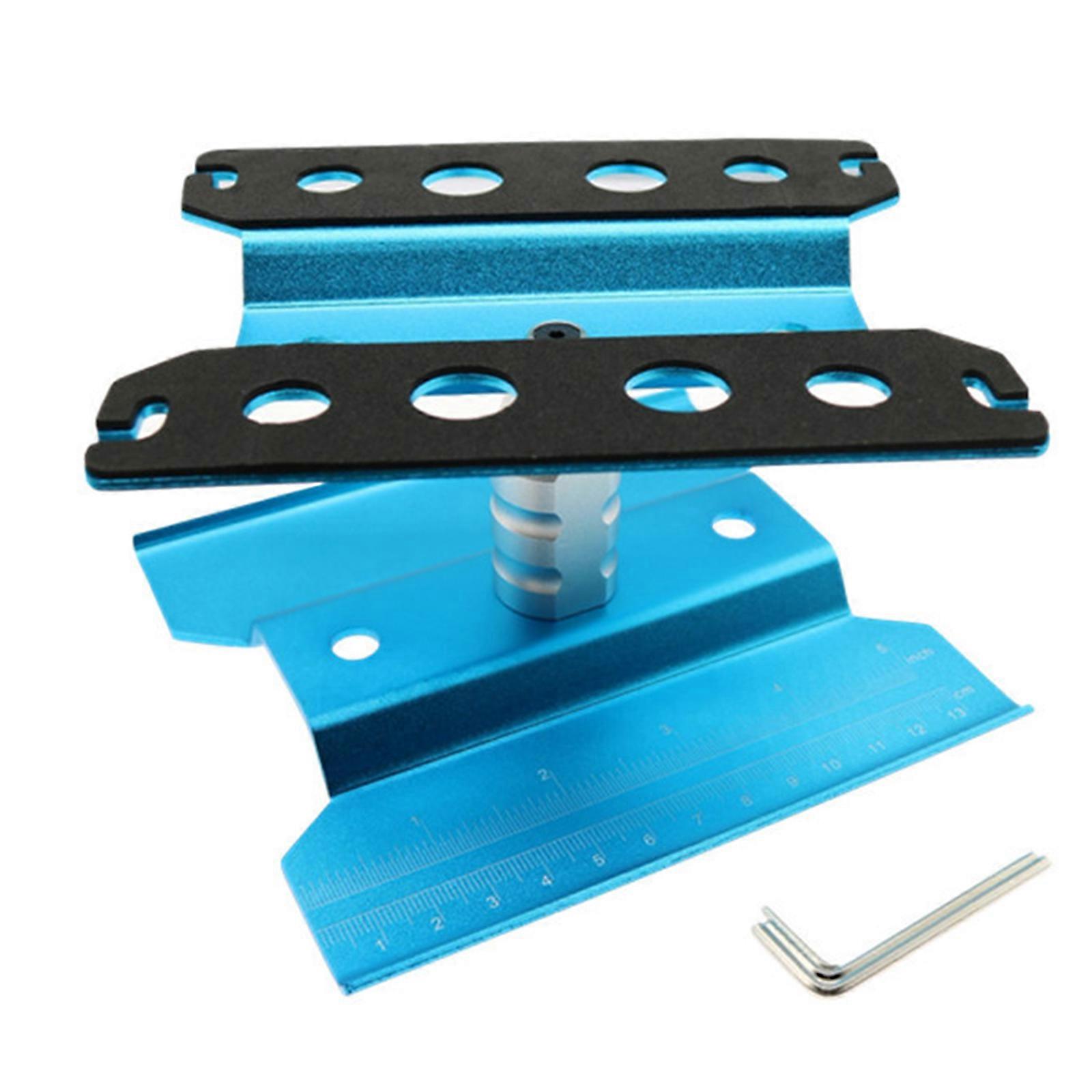 Sturdy Metal Support Stand Platform for 1:10&1:8 Remote Control Car Models Convenient Maintenance Platform Sky Blue