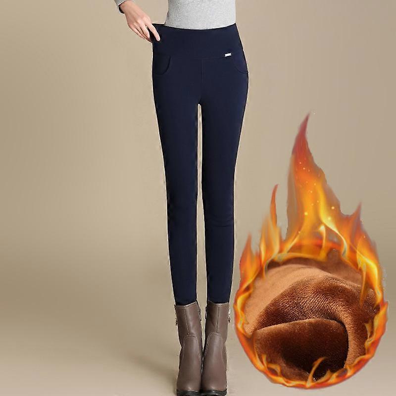Autumn and Winter New Plush Leggings Women's High Waisted Warm and Tight Sports Pants